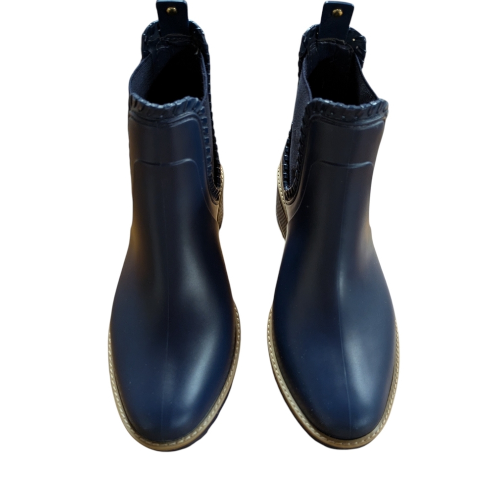 Jack Rogers Ellie Pull-On Chelsea Rain Boots Navy Blue Size 6 - Picture 5 of 9